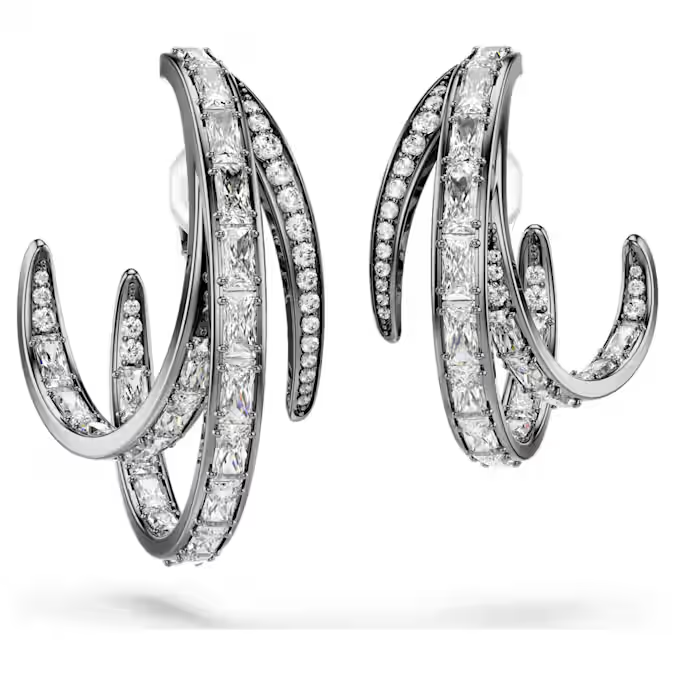 The Vienna Collection ear cuff set (3) Feather, Ruthenium plated
