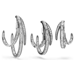 The Vienna Collection ear cuff set (3) Feather, Ruthenium plated