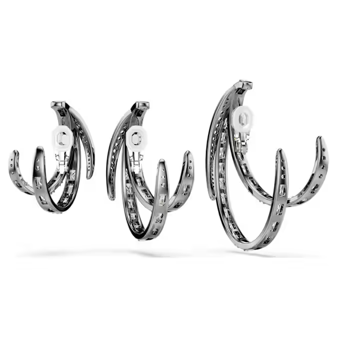 The Vienna Collection ear cuff set (3) Feather, Ruthenium plated