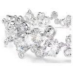 Constella bracelet Mixed cuts, White, Rhodium plated