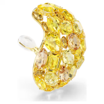 Gema clip earrings Yellow, Gold-tone plated
