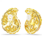 Gema clip earrings Yellow, Gold-tone plated