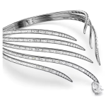 The Vienna Collection choker Feather, White, Ruthenium plated