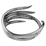 The Vienna Collection bangle Feather, White, Ruthenium plated