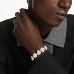 Una Angelic bracelet White, Rhodium plated
