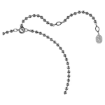 Dextera pendant Octagon shape, Round cut, Black, Ruthenium plated