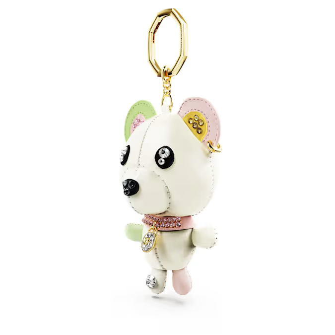 Teddy bag charm Bear, Multicolored, Gold-tone plated