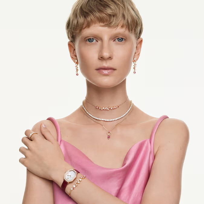 Constella set Mixed cuts, Multicoloured, Gold-tone plated