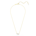 Mesmera necklace Heart, White,Gold-tone plated