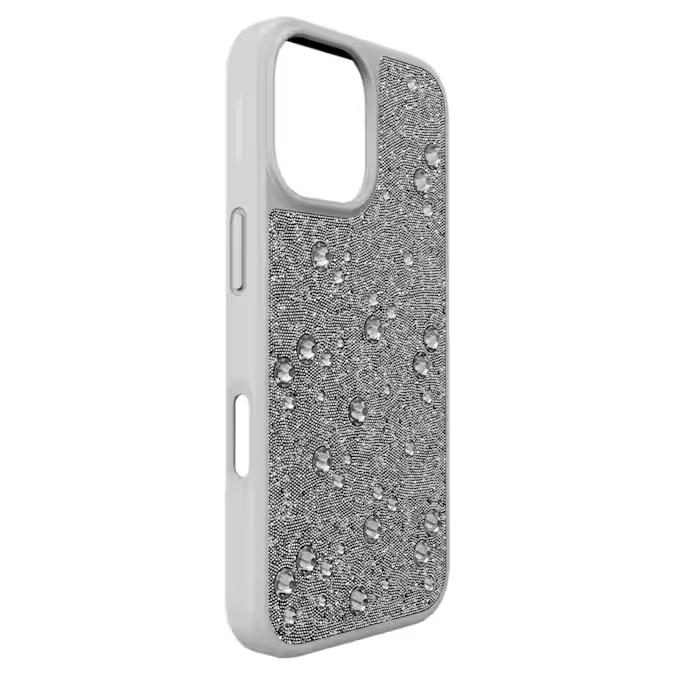 High smartphone case Flat Back crystals, iPhone® 17, Silver tone