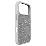 High smartphone case Flat Back crystals, iPhone® 17 Pro, Silver tone