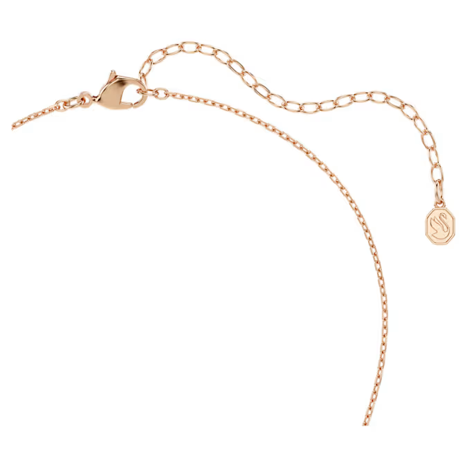 Dextera pendant Round cut, White, Rose gold-tone plated