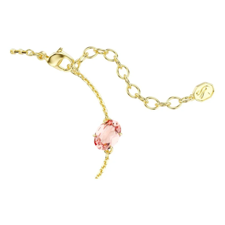 Gema bracelet Mixed cuts, Dangling crystals, Multicolored, Gold-tone plated