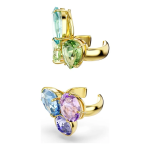 Gema ear cuffs Asymmetrical design, Mixed cuts, Multicolored, Gold-tone plated