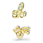 Gema ear cuffs Asymmetrical design, Mixed cuts, Multicolored, Gold-tone plated