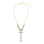 Gema Y necklace Mixed cuts, Multicolored, Gold-tone plated