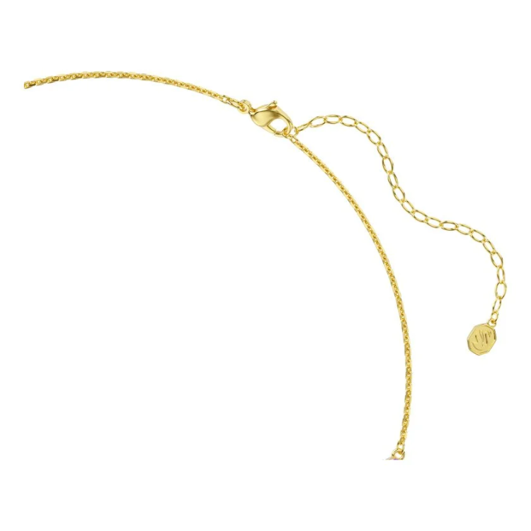 Gema necklace Mixed cuts, Multicolored, Gold-tone plated