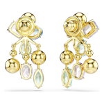 Gema earring jackets Mixed cuts, Multicolored, Gold-tone plated