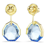 Gema earring jackets Blue, Gold-tone plated