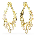Gema drop earrings Mixed cuts, Chandelier, Multicolored, Gold-tone plated