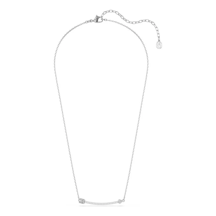 Idyllia pendant Mixed cuts, Arrow, White, Rhodium plated