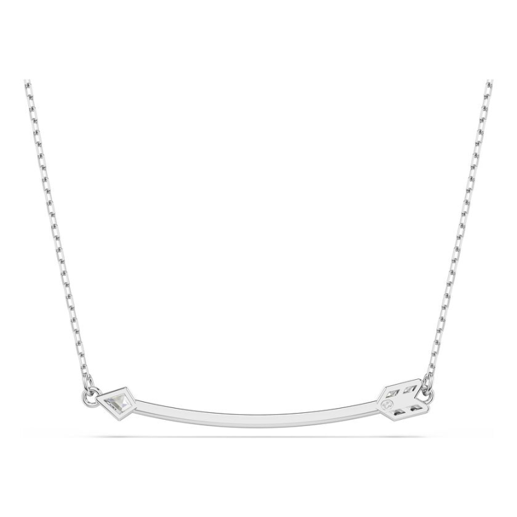Idyllia pendant Mixed cuts, Arrow, White, Rhodium plated
