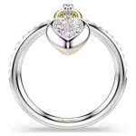 Idyllia motif ring Mixed cuts, Heart, Pink, Mixed metal finish