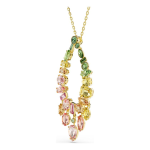 Gema pendant Mixed cuts, Multicolored, Gold-tone plated