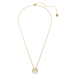 Hyperbola pendant Round cut, White, Gold-tone plated
