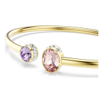 Chroma bangle Mixed cuts, Multicolored, Gold-tone plated