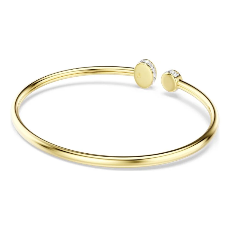 Chroma bangle Mixed cuts, Multicolored, Gold-tone plated