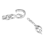Dextera bracelet Round cut, White, Rhodium plated