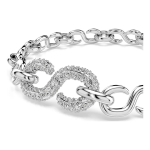 Dextera bracelet Round cut, White, Rhodium plated