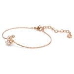 Swan bracelet Mixed cuts, Swan, White, Rose gold-tone plated
