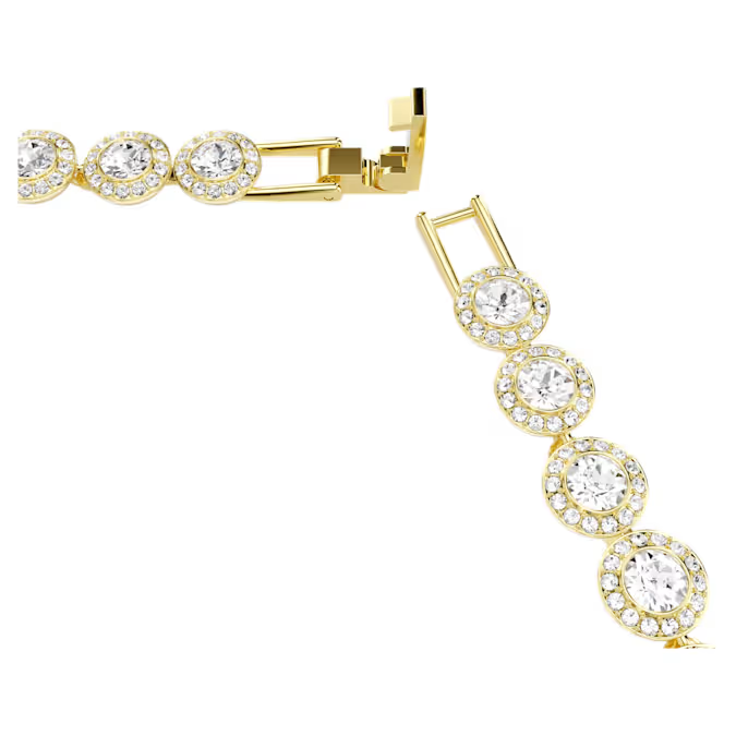 Una Angelic set Set (3), Round cut, White, Gold-tone plated