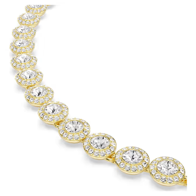 Una Angelic set Set (3), Round cut, White, Gold-tone plated