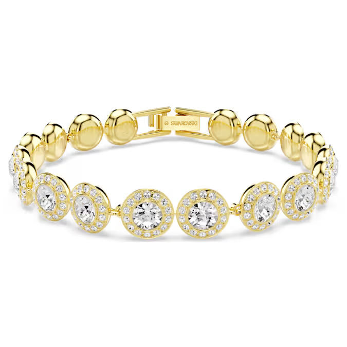 Una Angelic set Set (3), Round cut, White, Gold-tone plated