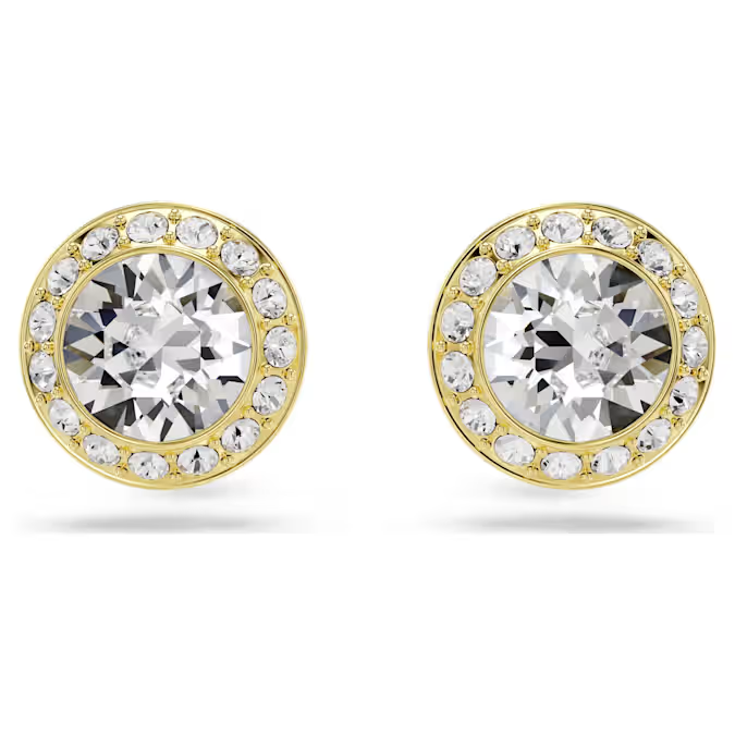 Una Angelic set Set (3), Round cut, White, Gold-tone plated