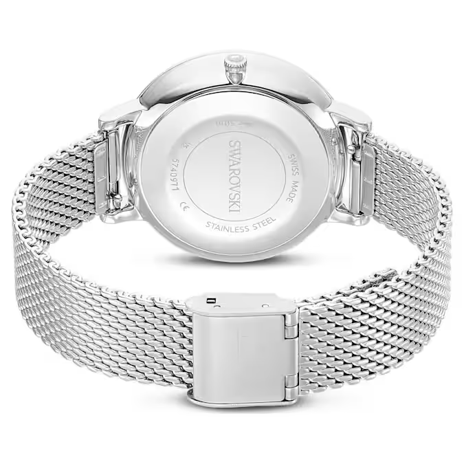 Clarica watch Swiss Made, Metal bracelet, Silver tone, Stainless steel