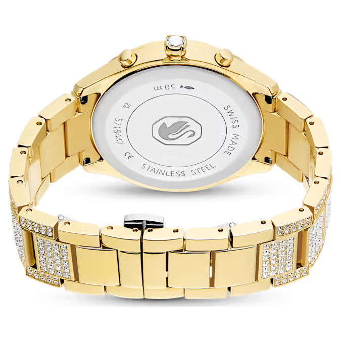 Dextera lux watch Swiss Made, Metal bracelet, Gold tone, Gold-tone finish