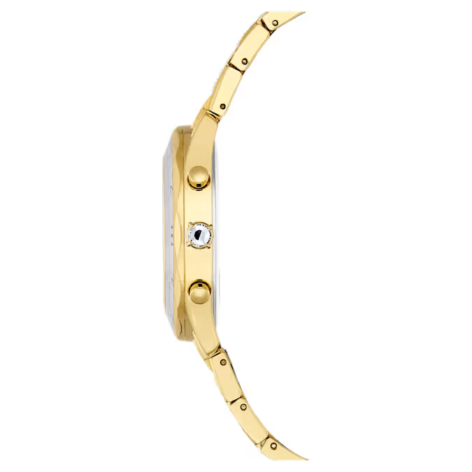 Dextera lux watch Swiss Made, Metal bracelet, Gold tone, Gold-tone finish