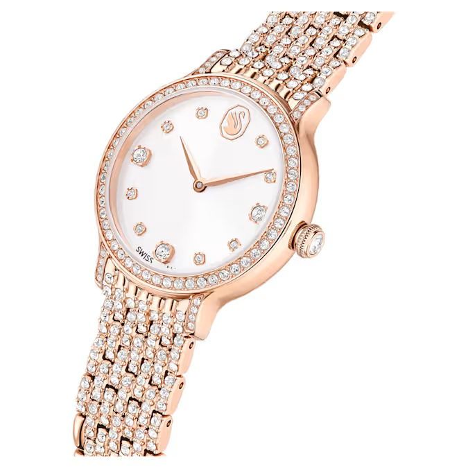 Imber watch Swiss Made, Metal bracelet, Rose gold tone, Rose gold-tone finish