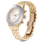 Octea chrono watch Swiss Made, Metal bracelet, Gold tone, Champagne gold-tone finish