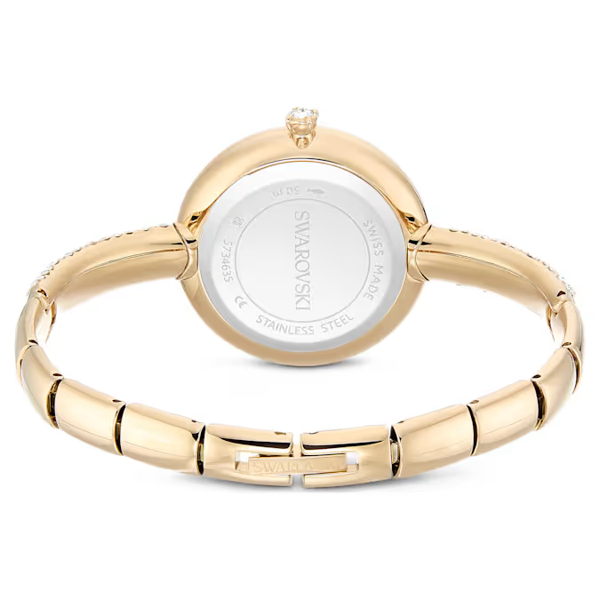 Sublima bangle watch Swiss Made, Metal bracelet, Gold tone, Champagne gold-tone finish
