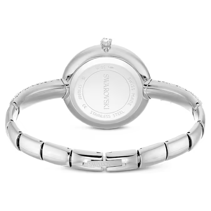 Sublima bangle watch Swiss Made, Metal bracelet, Silver tone, Stainless steel