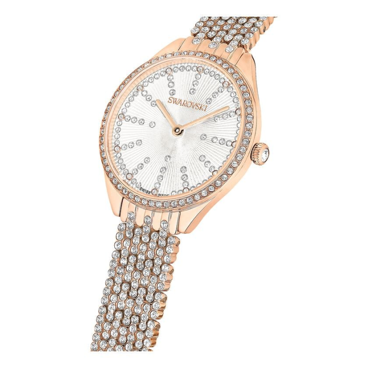 Attract watch Swiss Made, Metal bracelet, Rose gold tone, Rose gold-tone finish