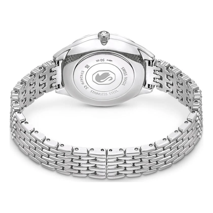 Attract watch Swiss Made, Metal bracelet, Silver tone, Stainless steel