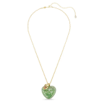 Idyllia pendant Mixed cuts, Apple, Green, Gold-tone plated