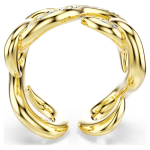 Dextera open ring Round cut, White, Gold-tone plated