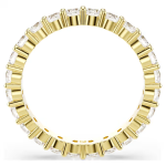 Matrix Vittore band ring Round cut, White, Gold-tone plated